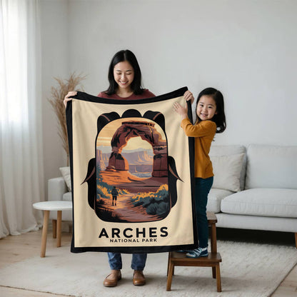 Arches Backpack Silhouette Blanket