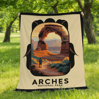 Arches Backpack Silhouette Blanket